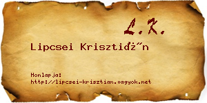 Lipcsei Krisztián névjegykártya
