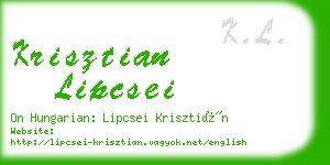 krisztian lipcsei business card